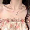 Colar com pingente de amor de contas coloridas design de nicho de luxo leve para meninas acessórios de pescoço corrente de clavícula doce legal personalizada