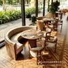Asientos de Cabina de Estilo Chino Moderno para Restaurante, Juegos de Mesa y Sillas para Restaurante, Sofás de Cabina para Casa de Té, Cabinas de Restaurante Occidentales de Moda