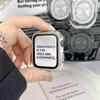Funda de Diamantes de una Sola Fila + Película Templada Integrada para Apple S10Iwatch7 Funda de Cobertura Total Applewatchse S11