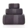 Set de Regalo Transfronterizo de Algodón Satinado Doble Liso de Tres Piezas, Toalla de Baño, Toalla Suave para el Hogar para Baño y Cocina