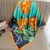 Faixa de Cabelo Estampada de Verão e Outono Lenço de Seda Pequeno Fitas Longas Pequenas Femininas Estilo Francês Lenço Quadrado Pequeno Camisa para Amarrar