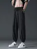 Nuevos Pantalones Deportivos de Seda Helada de Secado Rápido para Hombre, Versátiles de Verano, Ins, Anti-Arrugas, Caída, Pareja, Casual, Largos, Estilo Delgado de Moda