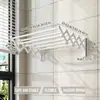 Estante Plegable de Pared Personalizado Transfronterizo Estante para Secar Ropa de Múltiples Niveles Estante para Secar Edredones de Gran Capacidad Estante para Secar Ropa de Balcón