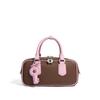 Bolsa de boliche de primavera Versátil texturizado para celular Crossbody Bolsa Couro de vaca de grande capacidade Bolsa de couro de vaca