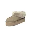 Primer encuentro: Botas de Nieve de Invierno para Mujer con Forro de Piel, Cálidas y Acogedoras, Versátiles, Suela Gruesa, Zapatos Perezosos sin Cordones