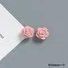 10MM simulação de cor rosa feito à mão diy cola de creme capa de celular furo para grampo material para sapatos acessórios de resina