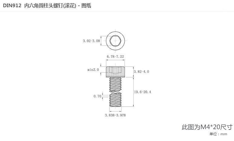 DIN912 304 M4X20_副本