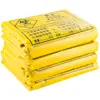 Saco de lixo médico amarelo grande espesso plano descartável portátil plástico médico para clínica hospital