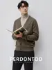 Tejido de Textura NubeCardigan de Punto de Hilo Suave de Alto Grado de 12 Calibres para Hombre, Color Sólido de Primavera y Otoño, Cómodo y Amigable con la Piel, Suéter Abierto