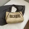 Bolso de Moda Gran Capacidad Bolso Tote para Mujer Bolso de Mano Retro Bolso de Hombro para Viajero con Letras Bolso de Axila Comercio Exterior Transfronterizo