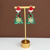 Aguja de Plata Nuevo Dibujo Animado Divertidos Aretes de Navidad Regalo Aretes Papá Noel Árbol Muñeco de Nieve Joyería para la Oreja a Juego de Colores