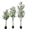 Árbol de Olivo Artificial Desmontado y Ensamblado, Planta en Maceta, Bonsái de Hojas de Olivo Artificiales, Planta Verde para Decoración del Hogar, Adorno de Árbol Grande