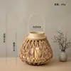 Linterna de Viento de Bambú Retro Decoración de Escritorio Portavelas Florero para Arreglos Florales Arreglo de Plantas para Bodas Portátil Clásico Nuevo Estilo Chino