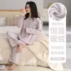 Pijama de Terciopelo Alemán para Mujer de Invierno, Sencillo, Holgado, Pulóver, Manga Larga, Ropa de Casa, Otoño e Invierno, Grueso, Cálido, Conjunto Delgado de Terciopelo