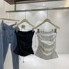 Top de tubo irregular teñido anudado estilo americano para mujer, verano, adelgazante, estilo tailandés, sexy, sin mangas, chaleco corto