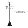 Adornos de Candelabro Retro de Hierro Fundido Hechos a Mano, Lámparas de Aceite de Hierro Antiguo, Candelabros Decorativos para Sala de Té Zen, Lámparas de Piso Estilo Wabi-Sabi