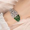 2025 Conjunto de Pulseras Clásicas Hoja Gota de Agua Circonita con Geométricas de Circonita Moda Más Fácil de Combinar Pulsera Vestido de Banquete Accesorios para Manos para Mujeres
