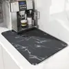 Tapete de Drenagem para Pia de Cozinha Cor Sólida Transfronteiriço Doméstico de Lama Diatomácea Absorvente de Água Secagem Rápida Tapete para Máquina de Café Tapete de Bar Isolado Antiescaldante