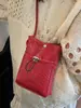 Bolso Cruzado Tejido de Moda para Teléfono para Mujer 2026 Nueva Moda Coreana Bolso de Hombro Versátil Estilo Vertical Billetera