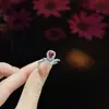 Anillo Abierto de Nuevo Estilo, Rojo Natural Simulado, Elegante y Sencillo, para Mujer, Dulce y Fresco, Regalo para Mejor Amiga