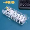 Caja de Almacenamiento de Cables de Datos con Compartimentos, Caja de Carga Transparente para Cables de Auriculares, Caja de Almacenamiento de Escritorio Transparente de Acrílico