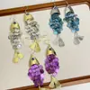 Pendientes de Pescado Exquisitos Únicos Estilo Europeo y Americano para Mujer, Pendientes de Gancho Retro de Moda, Accesorios para Orejas Estilo Minimalista Exagerado
