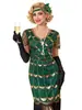 Vestido de Lentejuelas Estilo Gatsby Europeo y Americano Transfronterizo de los Años 1920 Vestido de Fiesta de Graduación Vestido de Baile Latino Ropa Retro con Flecos