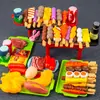Casa de Brinquedo Vermelha Online para Meninas, Casa de Brincar Infantil, Simulação de Fast Food, Churrasco, Cozinha, 3 anos, 4 anos, 5 anos, 6 anos, 7 anos
