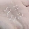 Gancho de oreja transparente de resina con pendientes de aro pendientes sin rebabas gancho de oreja material de PC japonés accesorios para pendientes DIY
