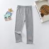 Leggings das meninas do verão nova orelha de madeira calças infantis dois coelhos laço calças infantis fábrica de roupas infantis