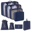 Conjunto de Sacos de Armazenamento para Viagem Transfronteiriça Roupas Roupa Íntima Calças Saco de Embalagem Separado Saco de Armazenamento Roupas Sapatos Bagagem Bolsa de Viagem