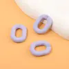 Cierre de cadena abierto en forma de U de acrílico con acabado mate de 18*24 mm, accesorio para colgante de joyería DIY, llavero