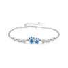 Nova pulseira de cristal em prata de lei S925 transfronteiriça, com um fofo design de pata de animal de estimação, uma peça de joalheria luxuosa e elegante, perfeita como presente, diretamente do fabricante
