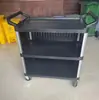 Carro para platos, carro para comida, carrito de plástico de tres niveles, restaurante, hotel, restaurante de hot pot, carrito de servicio, carro de entrega de comida