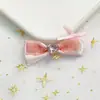 Tecido de Renda Lolita Degradê Laço de Strass em Formato de Coração Acessórios de Cabelo DIY Feitos à Mão Roupas Sapatos Acessórios de Decoração para Pets