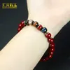 Pulseira de Areia de Cristal com Contas de Vidro Cor de Cinza Design DIY, Pulseira Unissex com Carimbo Dourado dos Cinco Elementos para Ano de Nascimento