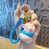 Llavero Colgante Oso Violento de Dibujos Animados de Resina Encanto para Bolso de Pareja Cordón para Llave de Coche Colgante para Teléfono Pequeño Regalo