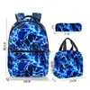 Suministro del Fabricante Mochila Escolar para Estudiante de Primaria de Ancho Completo Mochila Casual de Gran Capacidad Estuche Cilíndrico para Lápices Bolsa para Comida Mochila de Tres Piezas