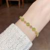 Série Dourada Personalidade Única Tendência Pulseira de Zircônia Luxo Leve Design Versátil Simples Sensação de Alto Padrão Joia de Mão Atacado