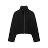 ZA comercio exterior transfronterizo artículo popular de ropa para mujer 2026 otoño nuevo moda europea y americana tres colores simple color liso chaqueta de aviador