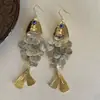 Pendientes de Colgante de Concha Estilo Étnico Vintage Moda Personalidad Pendientes Versátiles Pendientes Exquisitos con Sentido de Diseño Nicho
