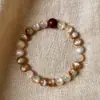 Pulsera Circular Sencilla de Sándalo Verde Natural con Diseño de Sándalo de Madera y Baño de Oro, Pulsera de Cuentas de Oración Budista Unisex, Joyería Coleccionable al por Mayor