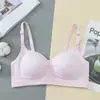 Ropa Interior de Algodón Puro para Niña Sujetador Pequeño Lindo con Acolchado Estudiantes Estilo Coreano Ropa Interior de Colores Estudiantes de Secundaria Ropa Interior de Desarrollo