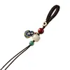 Llavero Trenzado Estilo Tíbet Semi-Terminado DIY Hecho a Mano Cuerda Tejida Correa Cadena para Teléfono Colgante de Bolso Accesorio de Mano