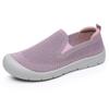 Three Sheep Casual Confortável Mãe Sapatos Slip-on Leve Antiderrapante Camada Única Sapatos Femininos Malha Respirável Oco Novo Primavera e Verão