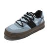 Beier retro americano nicho original fondo grueso 2024 primavera nuevo popular estudiante zapatos de mezclilla pan para mujer