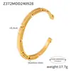 Pulsera de Acero Inoxidable Personalizada y de Moda Estilo Europeo y Americano Simple y Creativa Brazalete Abierto Venta Directa del Fabricante de Joyería