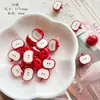 Colgante de Cuentas de Vidrio de Manzana Navideña Material para Ensartar DIY Accesorios de Joyería Pulsera Hecha a Mano Accesorios de Joyería Materiales