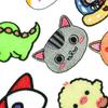 Pegatina de tela original de Le Si, diseño de gato cósmico de dibujos animados, pequeño dinosaurio, parche bordado, pegatina decorativa para bolsa de ropa