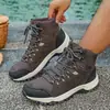 Nuevos zapatos de exterior para parejas, botas de senderismo de corte medio, zapatos de trekking, zapatillas deportivas, zapatos unisex transpirables, zapatos de senderismo ligeros transfronterizos